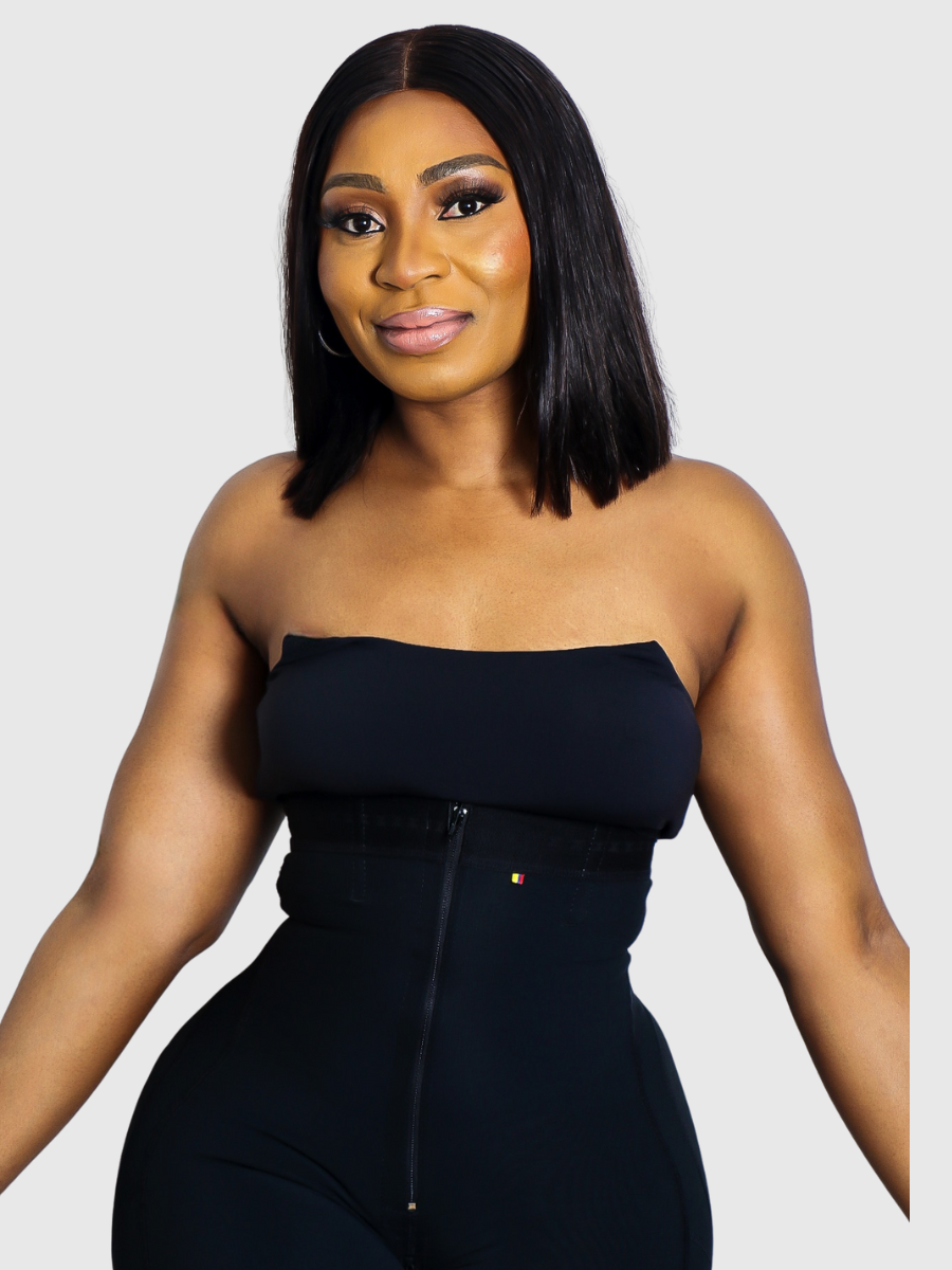 Ada Zipper Style Hourglass Buttlifter Highwaisted Shorts