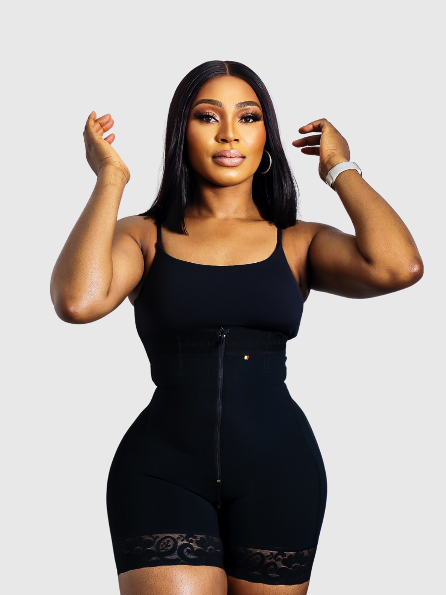Ada Zipper Style Hourglass Buttlifter Highwaisted Shorts
